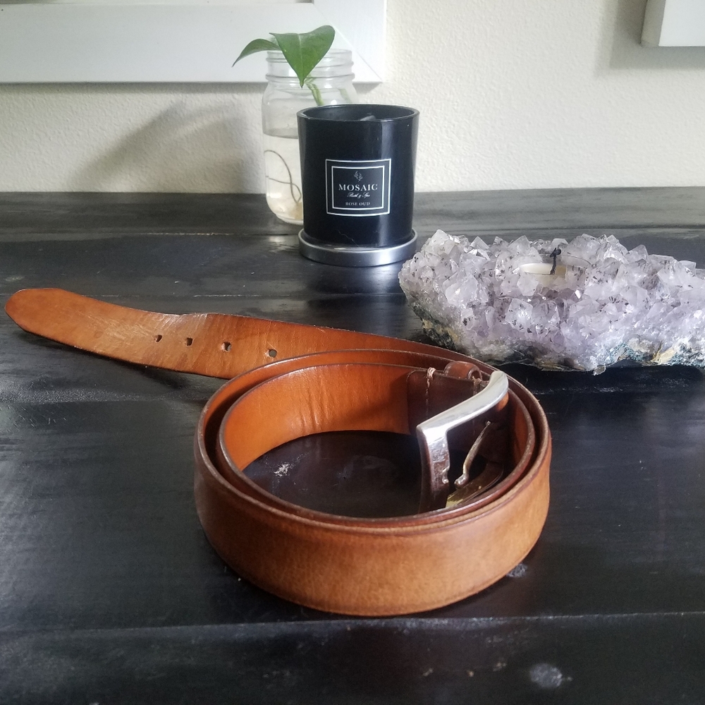 Handmade craftsman leather belt USA made